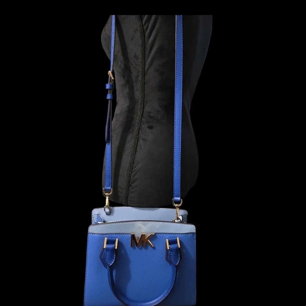 New Michael Kors Blue Crossbody Bag Plus 2 FREE Twilly